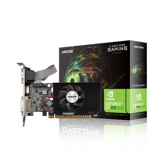 ARKTEK Nvidia GT 610 2G DDR3 64Bit Low Profile Graphics Card