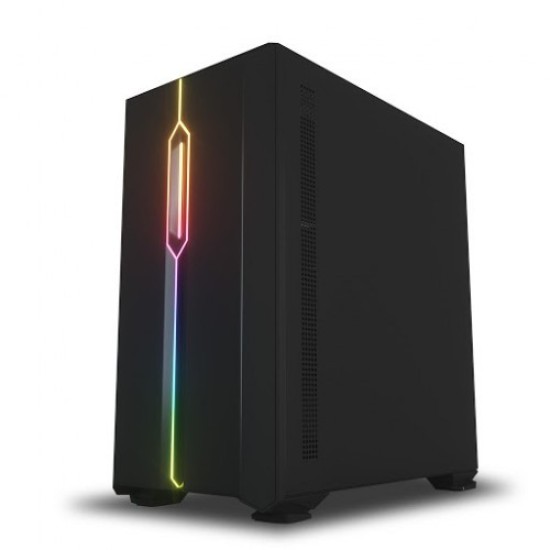 Aigo DarkFlash DLM23 Tempered Glass M-ATX Gaming Casing (Black)