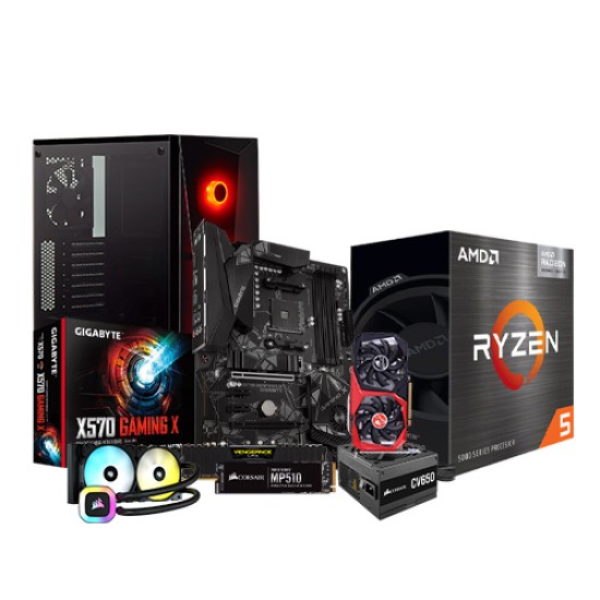 Corsair iCUE Certified PC with AMD Ryzen 5 5600X & Gigabyte X570 Gaming X Motherboard