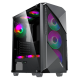 Gamemax Revolt 3606 Tempered Glass ATX ARGB Gaming Casing (Black)