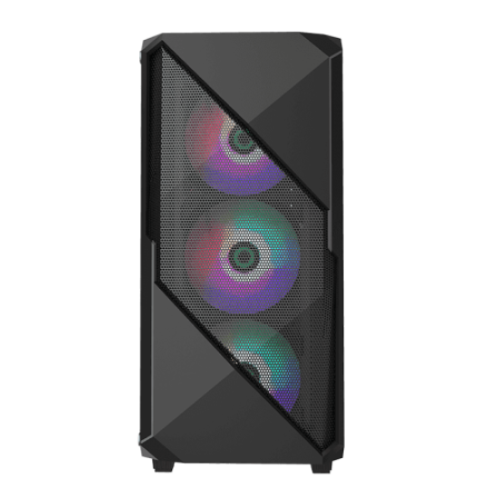 Gamemax Revolt 3606 Tempered Glass ATX ARGB Gaming Casing (Black)