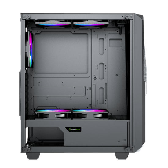 Gamemax Revolt 3606 Tempered Glass ATX ARGB Gaming Casing (Black)