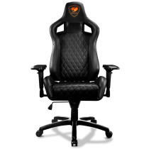 Cougar Armor s Black Premium Breathable PVC Leather Gaming Chair
